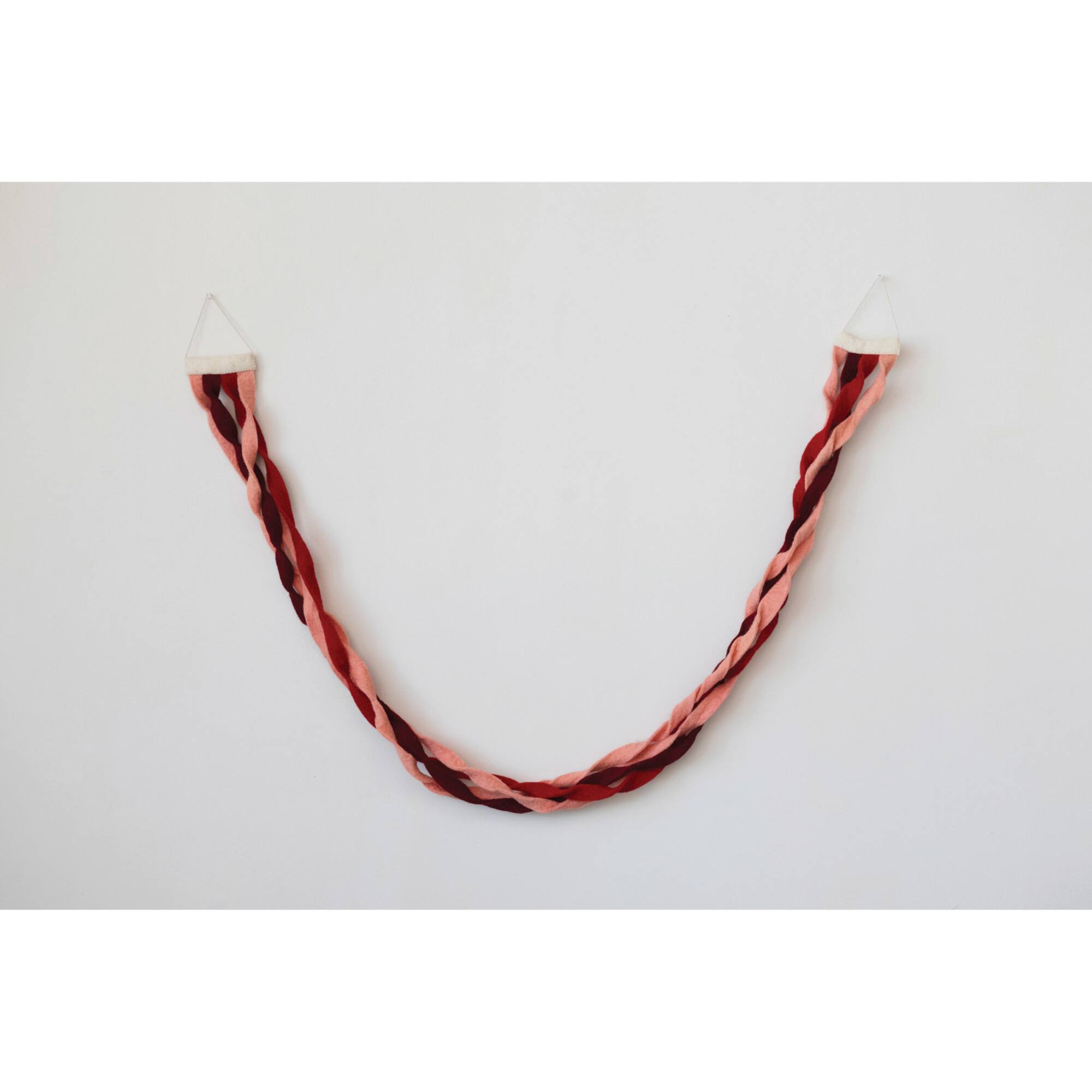 Hello Honey® 76" Pink & Red Wool Felt Ribbon Garland